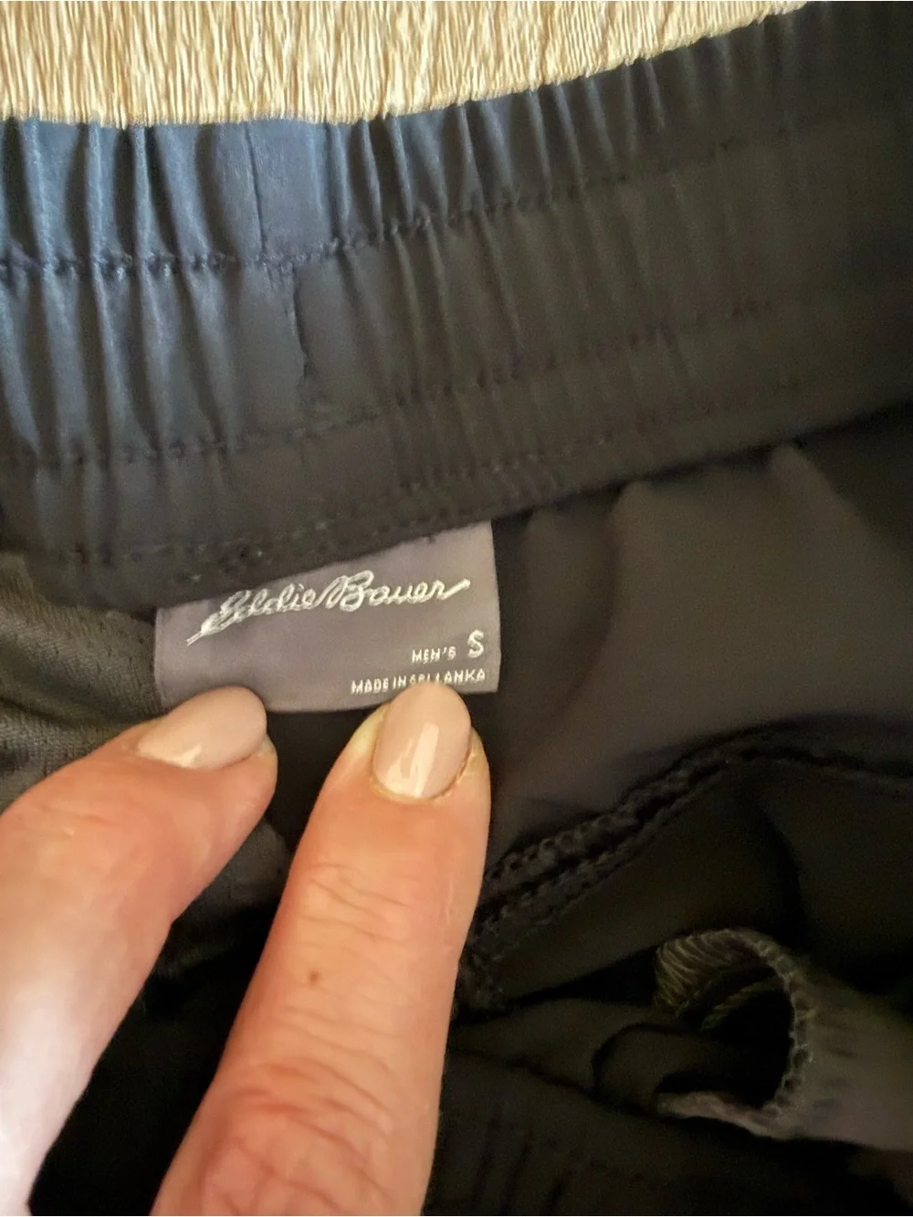 Eddie Bauer Men’s Small Black Pull On Jogger Pants Elastic Waist Outdoor